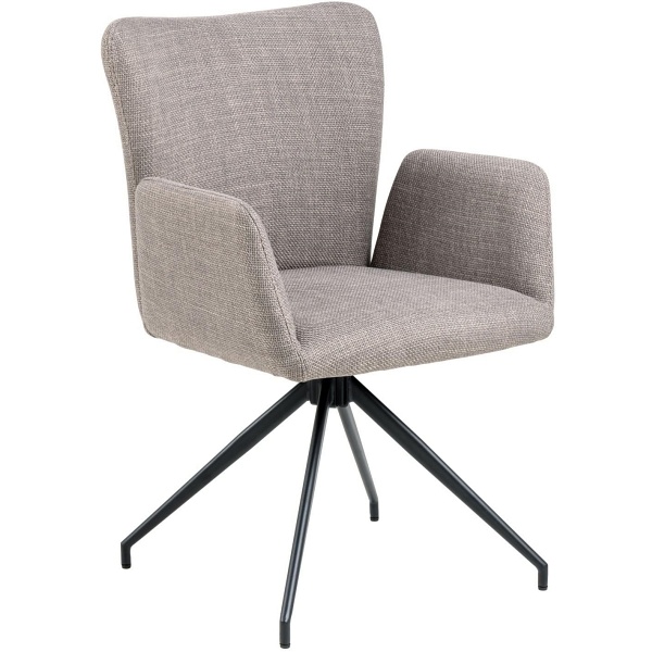 Krzesło Laura z podłokietnikami szary jasny - ACTONA